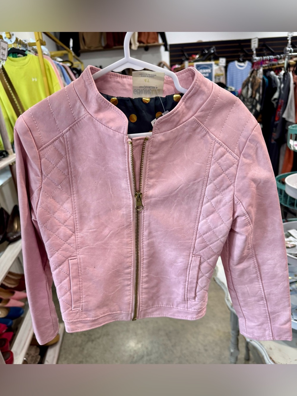 OshKosh B'gosh Light Pink Quilted Girls' Zip Jacket